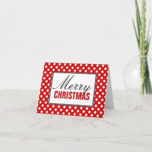Polka Dot Red Joyeux Noël Carte de voeux