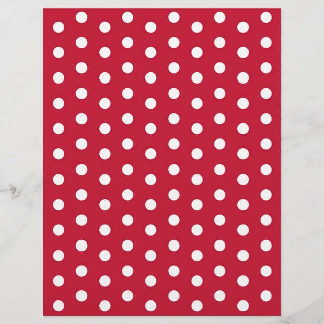 Polka Dot Red White-Baby-scrapbook (Voorkant)