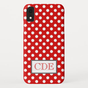 Polka Dot Red & White iPhone 6 Coque
