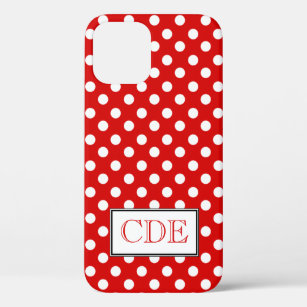 Polka Dot Red & White iPhone 6 Coque