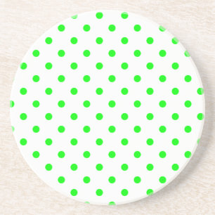 Polka Dot reeks-Groen & Wit onderzetter