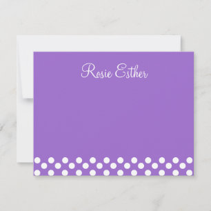 Polka Dot Ribbon Bat Mitzvah Hartelijk dank Notitiekaartje