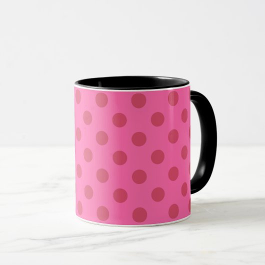 Polka dot roze mok (Voorkant rechts)