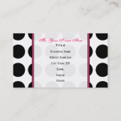 Polka Dot / Roze Monogram Mode Visitekaartje (Achterkant)