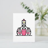 Polka Dot Schoolhouse Briefkaart (Staand voorkant)