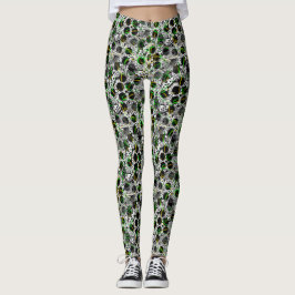 Polka Dot Scribbles Print Leggings