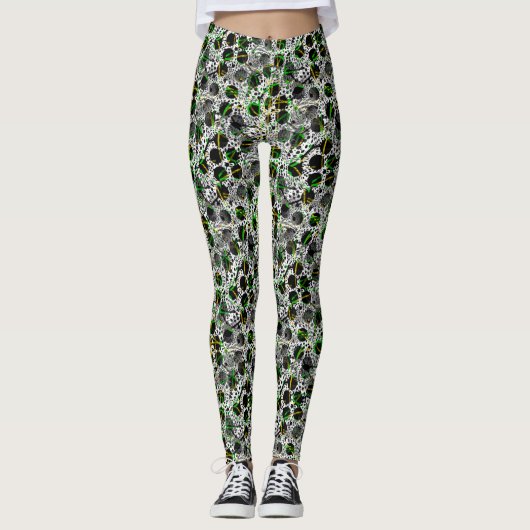 Polka Dot Scribbles Print Leggings (Voorkant)