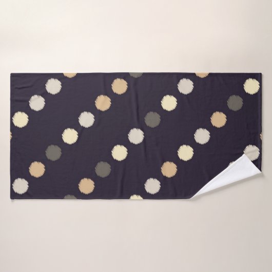 Polka dot seamless pattern. Scribble texture. Text (Serviette de bain)