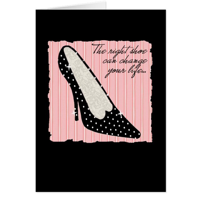 Polka Dot Shoe Card (Voorkant)