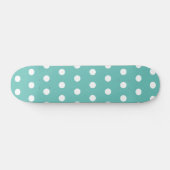 Polka Dot Skateboard (Aqua & White) (Horz)
