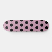 Polka Dot Skateboard (rose et noir) (Horz)
