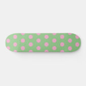 Polka Dot Skateboard (Sage Green & Pastel Pink) (Horizontaal)