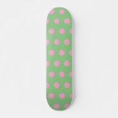 Polka Dot Skateboard (Sage Green & Pastel Pink) (Voorkant)