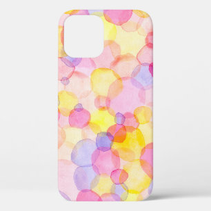 Polka Dot Splash: Kleurrijke Waterverf iPhone 12 Hoesje