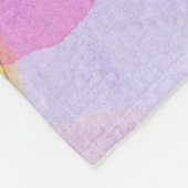 Polka Dot Splash: Kleurrijke Waterverf Fleece Deken (Hoek)