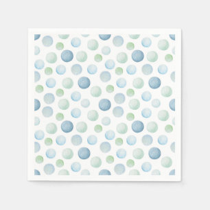 "Polka Dot Splash" Waterverf Baby shower servetten