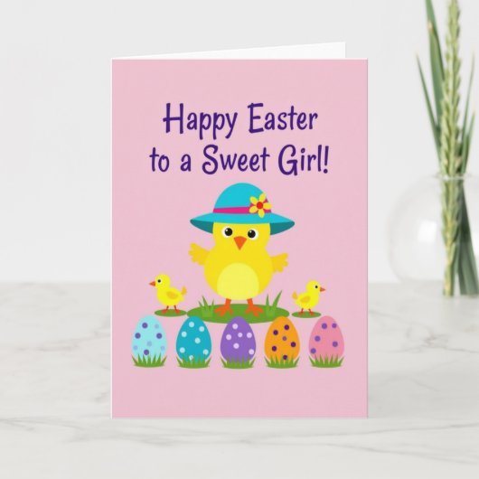 Polka Dot Springtime Scene Card Kaart (Voorkant)