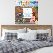 Polka-dot Street Art Scene Canvas Afdruk (Insitu (Slaapkamer))