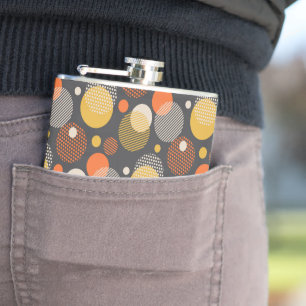 Polka Dot Stripe Pattern Heupfles
