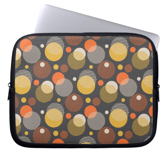 Polka Dot Stripe Pattern Laptop Sleeve (Voorkant)