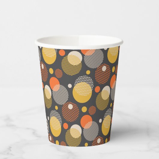Polka Dot Stripe Pattern Papieren Bekers (Links)