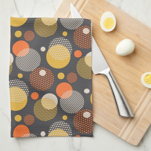 Polka Dot Stripe Pattern Theedoek (Quarter Fold)