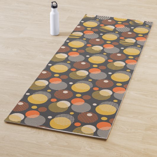 Polka Dot Stripe Pattern Yogamat (In situ)