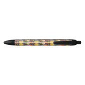 Polka Dot Stripe Pattern Zwarte Inkt Pen (Achterkant)