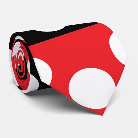 Polka Dot Stripes Patroon Stropdas (Opgerold)