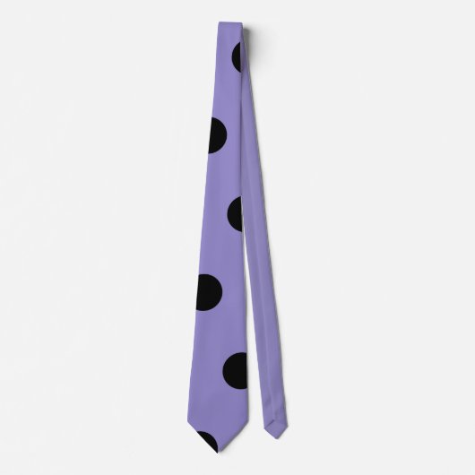 Polka Dot Stropdas (Lavendel & Zwart) (Voorkant)