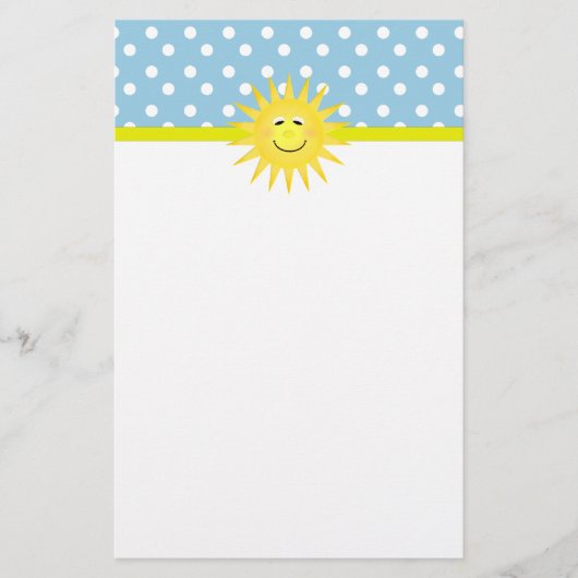 Polka Dot & Sunshine Briefpapier (Voorkant)