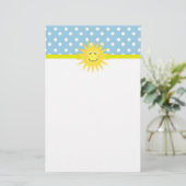 Polka Dot & Sunshine Briefpapier (Staand voorkant)