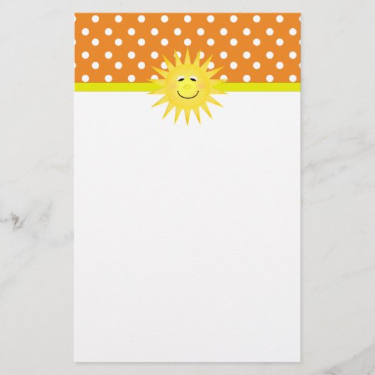 Polka Dot & Sunshine Briefpapier (Voorkant)