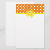 Polka Dot & Sunshine Briefpapier (Voorkant / Achterkant)