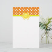 Polka Dot & Sunshine Briefpapier (Staand voorkant)
