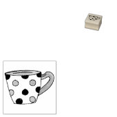 Polka Dot Tea Party Coupe Tea Mug Tampon en caoutc (Tamponné)