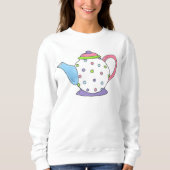 Polka Dot Tea Pot Teapot Tea Party Sweatshirt (Devant)