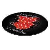 polka dot teacup snijplank (Hoek)