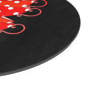 polka dot teacup snijplank (Hoek)