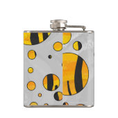 Polka Dot Tiger Black en Oranje print Heupfles (Achterkant)