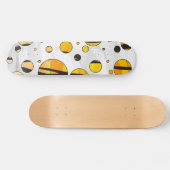 Polka Dot Tiger Black en Oranje print Skateboard (Horizontaal)
