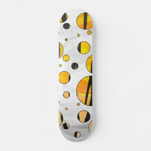 Polka Dot Tiger Black en Oranje print Skateboard