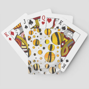 Polka Dot Tiger Black en Oranje print Speelkaarten