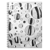 Polka Dot Tiger Black en White Print Notitieboek (Voorkant)