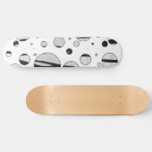 Polka Dot Tiger Black en White Print Skateboard (Horizontaal)