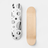 Polka Dot Tiger Black en White Print Skateboard (Voorkant)