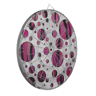 Polka Dot Tiger Hot Pink en Black Print Dartbord