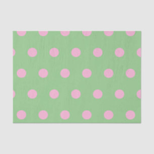 Polka Dot Tissue Paper (Sage Green & Pastel Pink) Tissuepapier