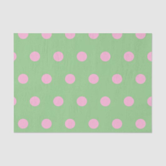 Polka Dot Tissue Paper (Sage Green & Pastel Pink) Tissuepapier (Voorkant)