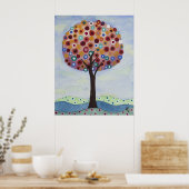Polka Dot Tree door Heather Saulsbury Poster (Keuken)